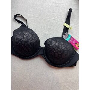 Maidenform One Fab Fit Everyday Modern Demi Underwire Bra 38B Black 7543 NWT